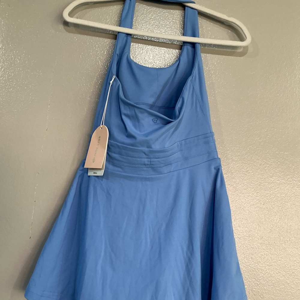 NWT BLOGILATES Women’s Game Set Match Halter Active  Dress.    Blue S - Picture 11 of 13